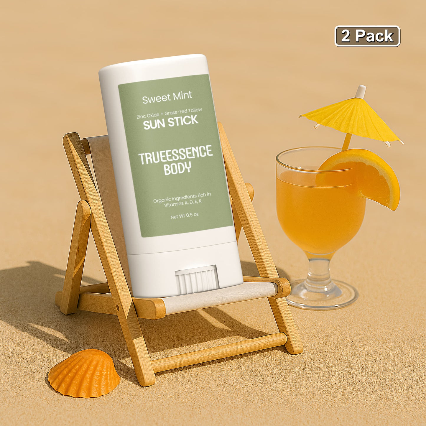 2 Pack Tallow Zinc Sun Stick