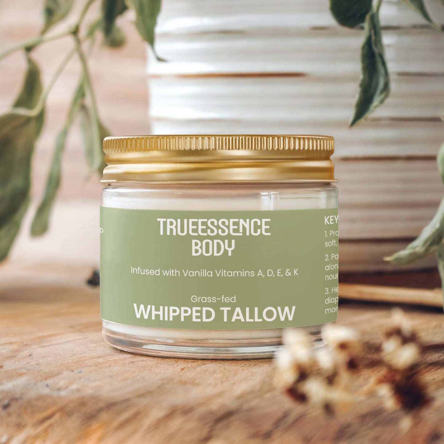 Whipped Grass-Fed Tallow Balm with Vanilla Bean