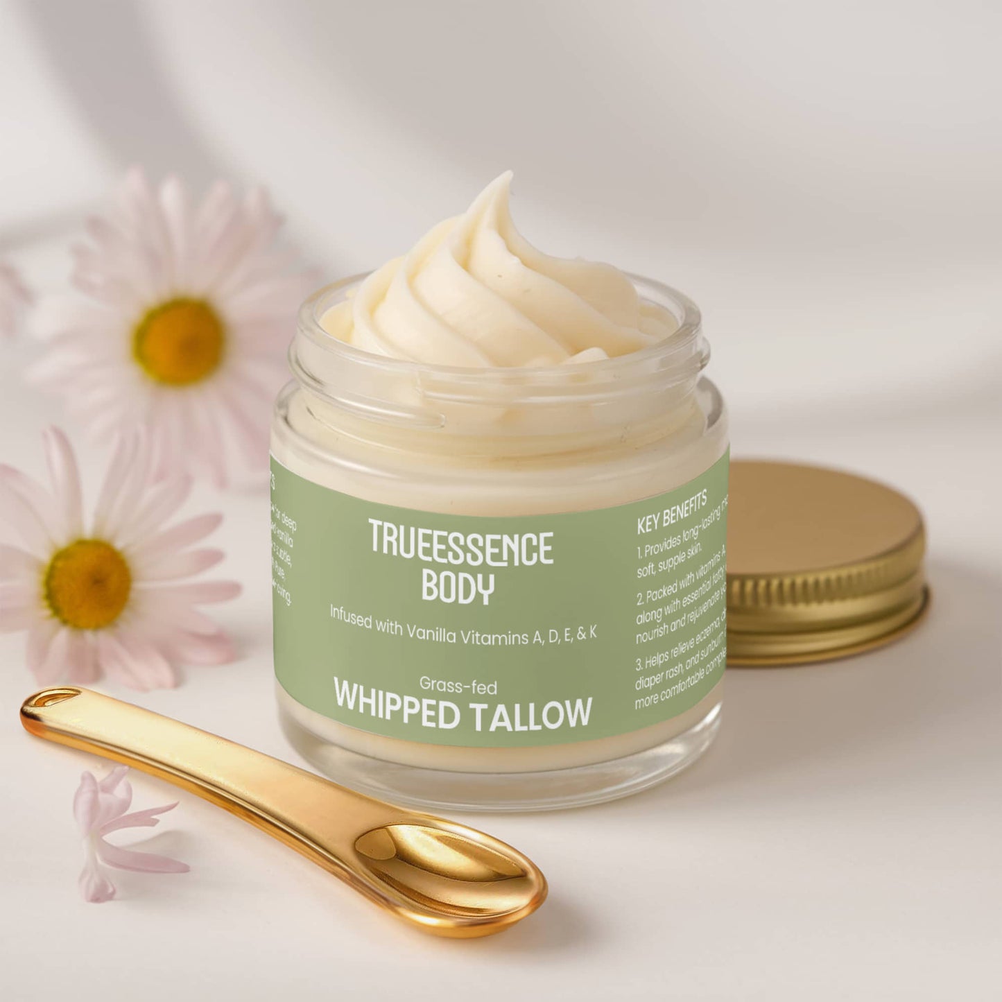 Whipped Grass-Fed Tallow Balm with Vanilla Bean
