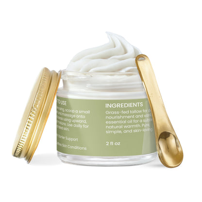 Whipped Grass-Fed Tallow Balm with Vanilla Bean